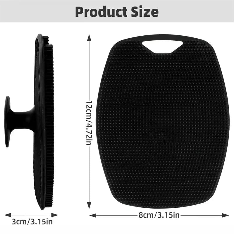 Body cleaning brush, bath brush, soft-bristled massage shower brush, made of silicone material, with anti-slip handle design.
