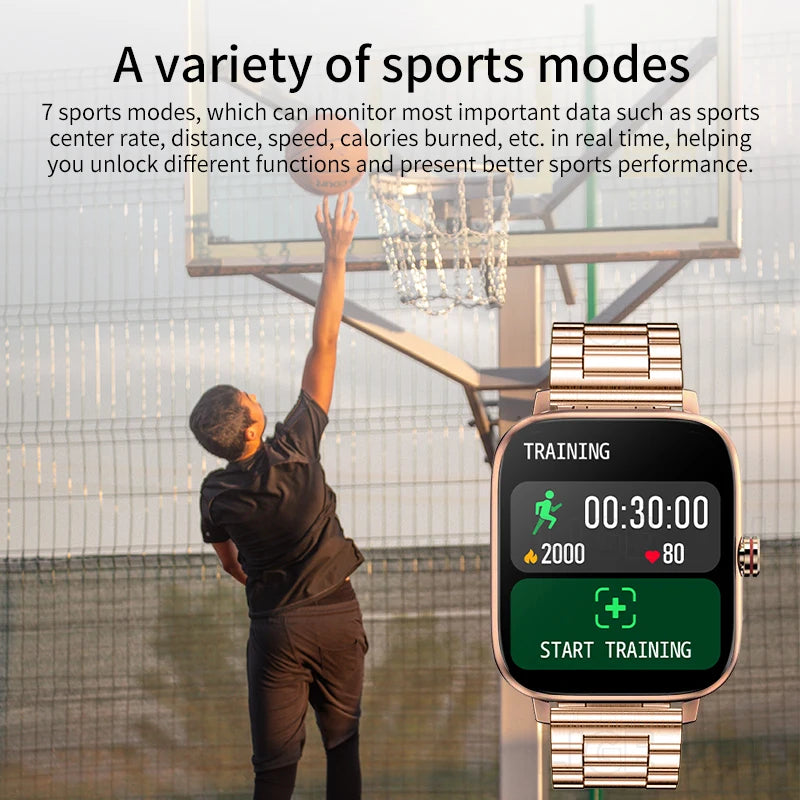 New Smart Watch Women Custom Dial Smartwatch For Android IOS Waterproof Bluetooth calling Music Watches Full Touch Lady Watch