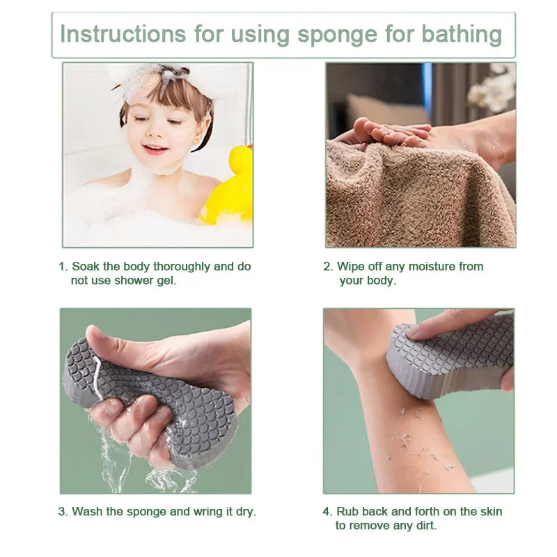 Body Scrubber Bath Exfoliating Scrub Exfoliante Sponge Shower Brush Body Skin Cleaner Dead Skin Remover Sponge Bathroom