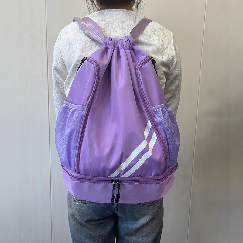 Fitness Gym Bag Backpack Women Men Basketball Backpack Outdoor Soccer Football Storage Bags Training Drawstring Sports Knapsack
