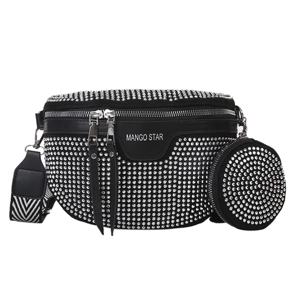 Women's Waist Bag Single Shoulder Bag Fashion Chest Bag Girl's Waist Bag Outdoor Sports Backpack Belt Bag with Small Purse