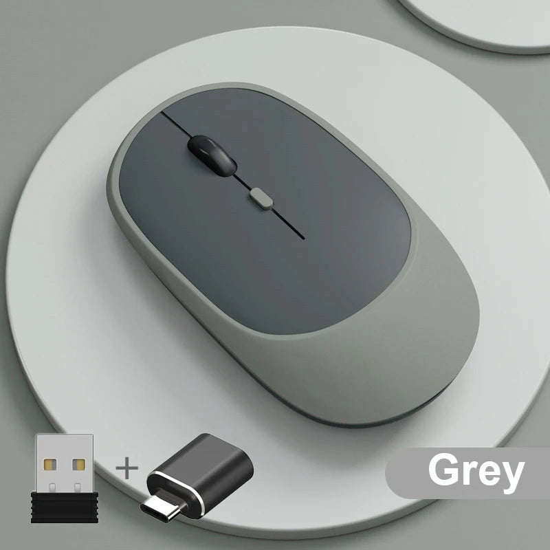 Wireless Mouse Rechargeable Mouse Gamer Dual Modes Bluetooth-compatible 2.4G USB Mute Mice For Laptop Pad Tablet Macbook Mause