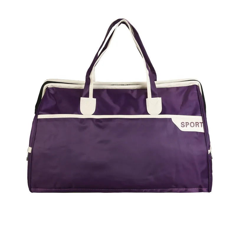 Nylon Travel Duffel Bag Outdoors Storage Bag Large Capacity Short-Distance Travel Package Foldable Boarding Bag Luggage Handbag