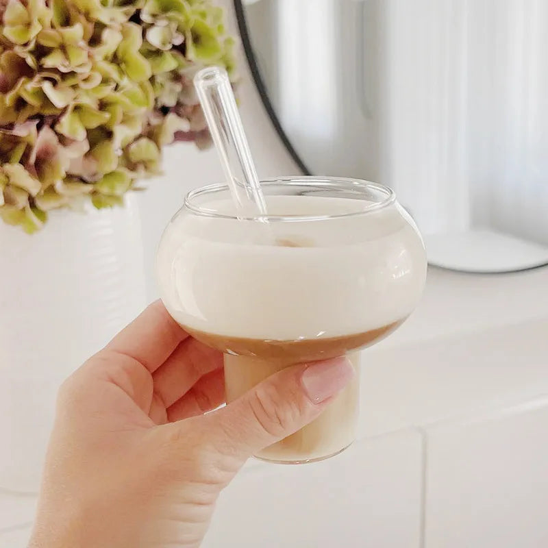 Coffee Glass Latte Cup Bubble Ball Cups Wine Champagne Glasses Juice Milk Whiskey Water Cup Bar Party and Restaurant Drinkware