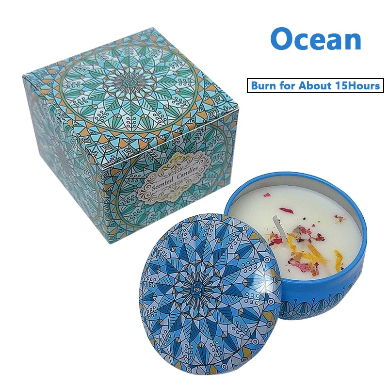 Vintage Scented Candles Soy Flower Fragrance Scent Candle Wedding Ceremony Birthday Gifts Home Decoration Air Purification