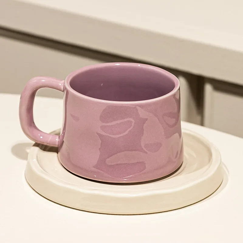 Ceramic Mugs Cute Coffee Cups and Saucers Creative Exquisite Afternoon teacup Breakfast Milk Mug Girl Gift Coffee Cup Water cups