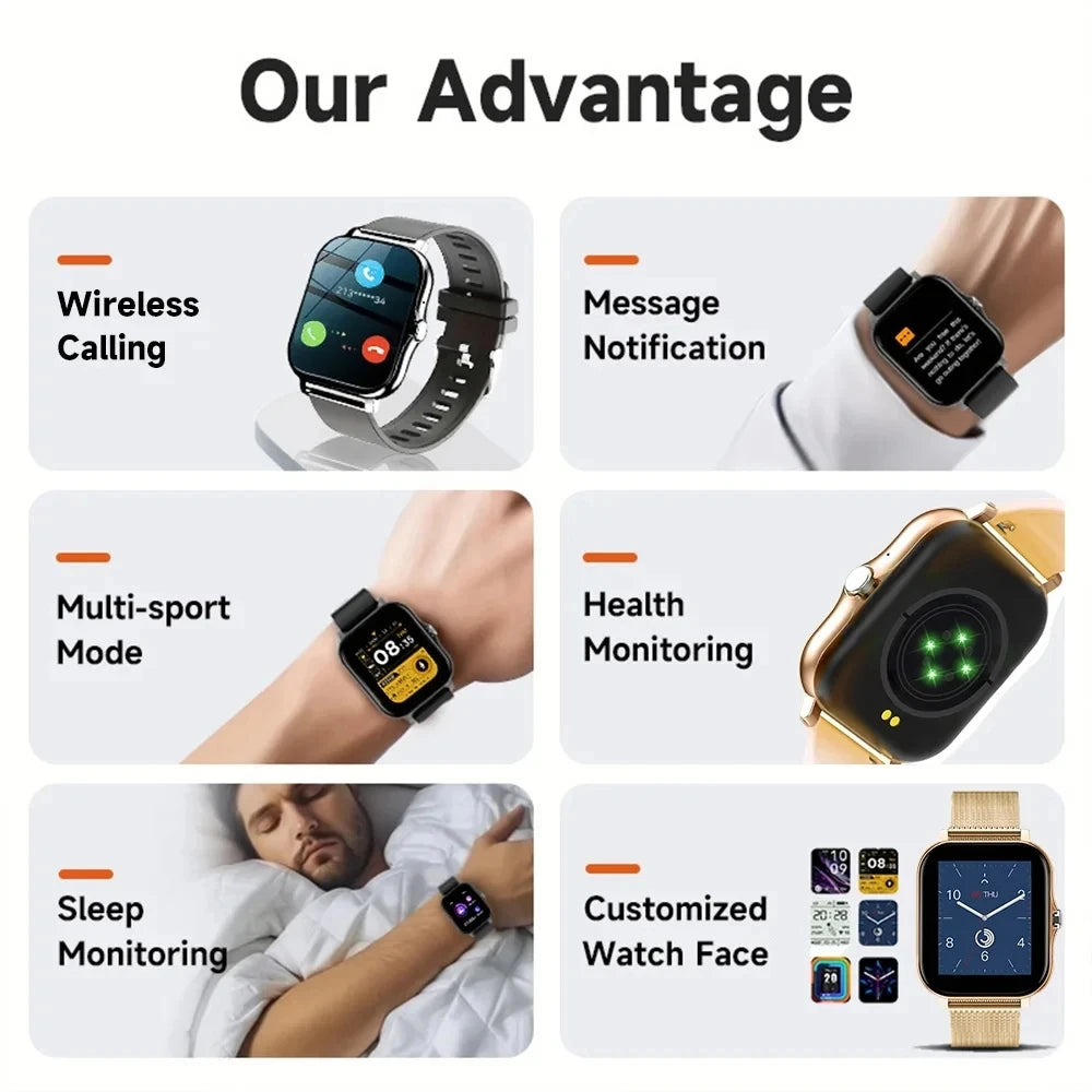 Smart Watch For Men Women GPS Sport Fitness Watches Gift Full Touch Screen Bluetooth Calls Digital Smartwatch Wristwatch Watches