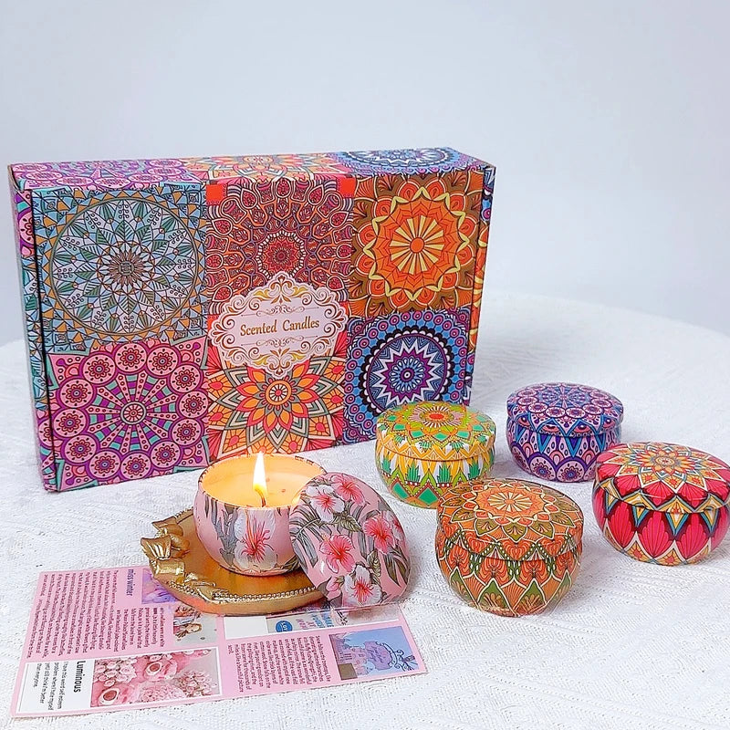 Vintage Scented Candles Soy Flower Fragrance Scent Candle Wedding Ceremony Birthday Gifts Home Decoration Air Purification