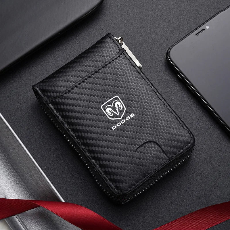 Car Accessories Car Driving Documents ID Card Holder Purse Wallet Case for Dodge SXT DART Challenger RAM 1500 Charger Avengr