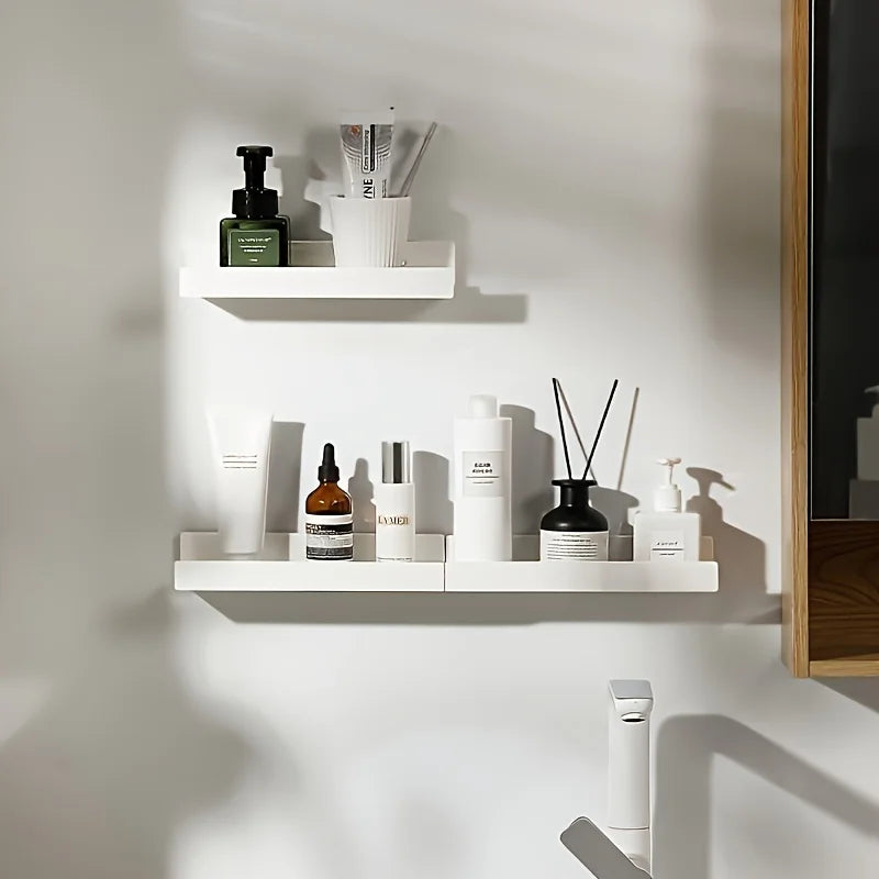 Bathroom Shelf Makeup Storage Organizer Rack Self Adhesive No-drill Shelves Wall Shampoo Rack Shower Shelf
