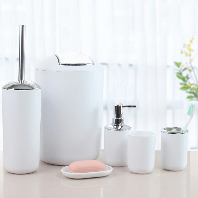New luxury 4/6 piece bathroom accessories set various styles solid color high-end bathroom accessories set