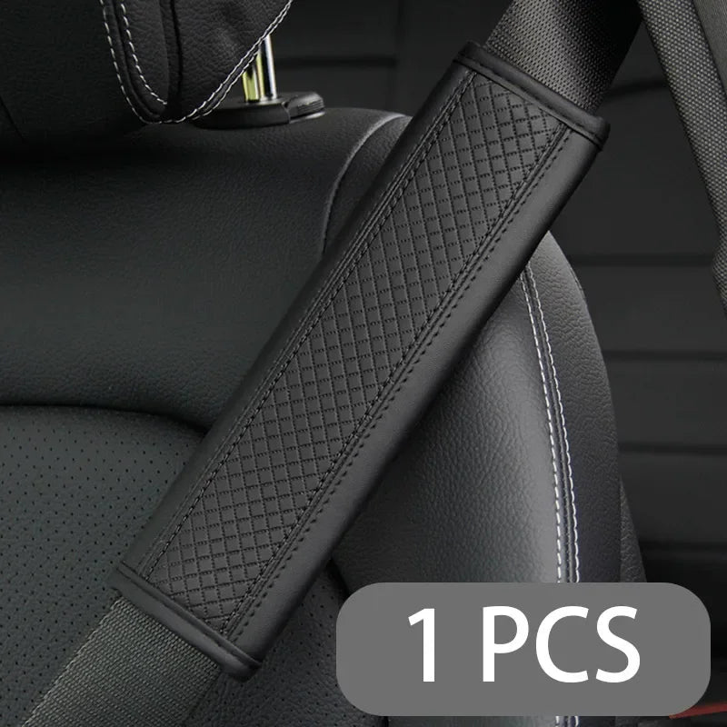Car accessories seat belt PU Leather Safety Belt Shoulder Cover Breathable Protection Seat Belt Padding Pad Auto Interior Access