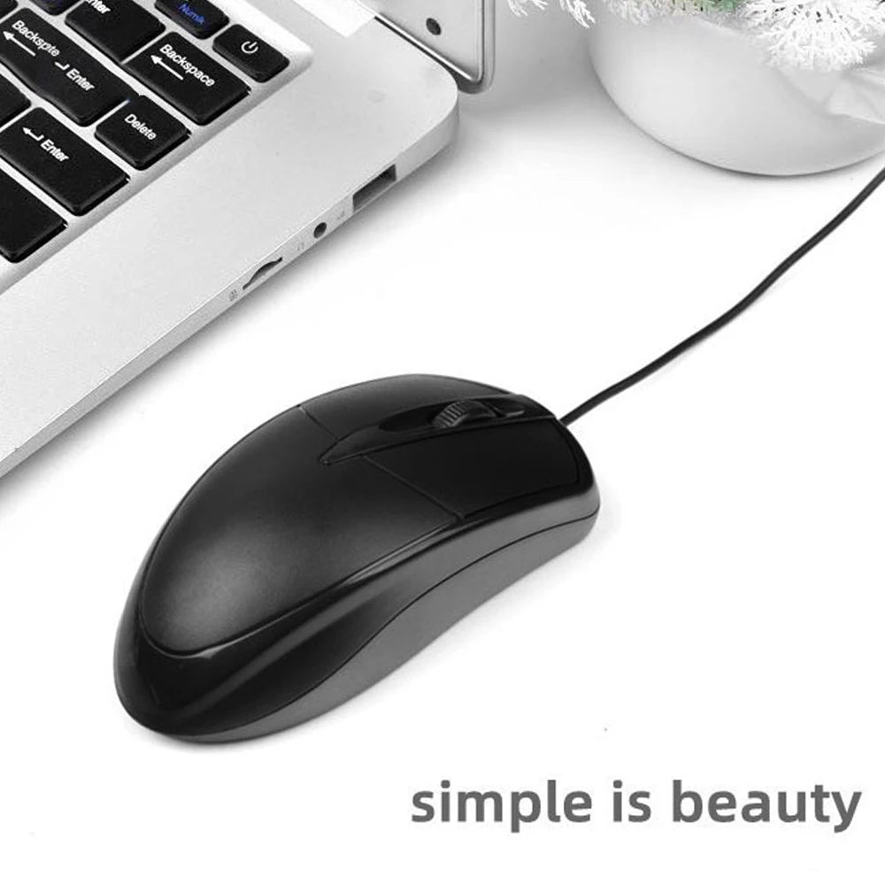 New USB Wired Computer Mouse 1000 DPI Mice Mute Button For Laptop PC Computer Gamer Wired Mouse Gaming Mouse