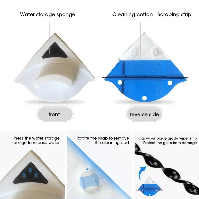 Household Magnetic Window Cleaner High-rise Glass Cleaning Brush Automatic Drainage Wiper Glass Cleaning Double Sided Cleaning