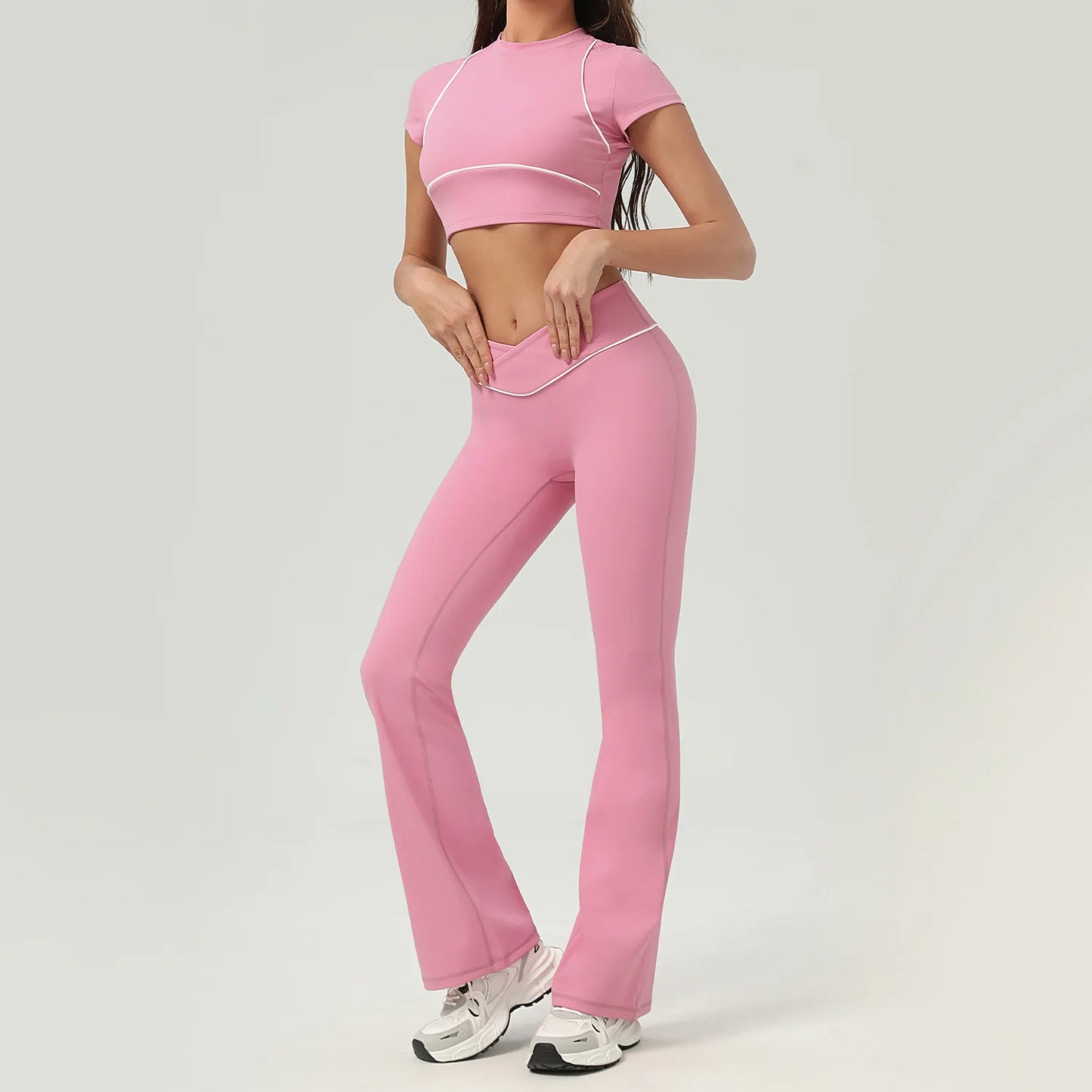 Tennis Sports Suit Fitness High Waist Skinny Backless Quick-drying Pant Yoga Suit Workout Clothe Gym Tennis Skirt Suit for Women