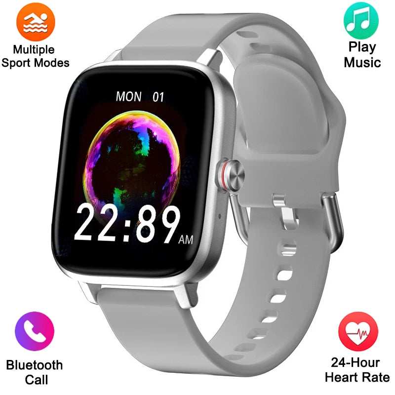 New Smart Watch Women Custom Dial Smartwatch For Android IOS Waterproof Bluetooth calling Music Watches Full Touch Lady Watch