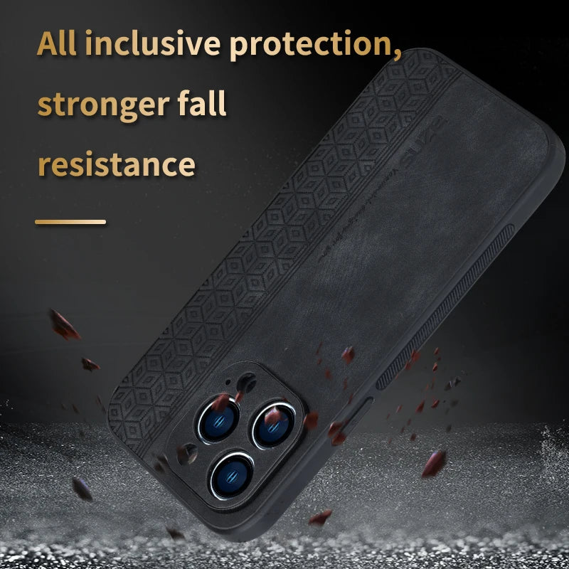 Iphone 11Case for IPhone 15 14Pro Max 13 12 11 Plus XS X XR 8 7 SE20 Luxury Leather Business Elite Shock Proof Cell Phone Cases