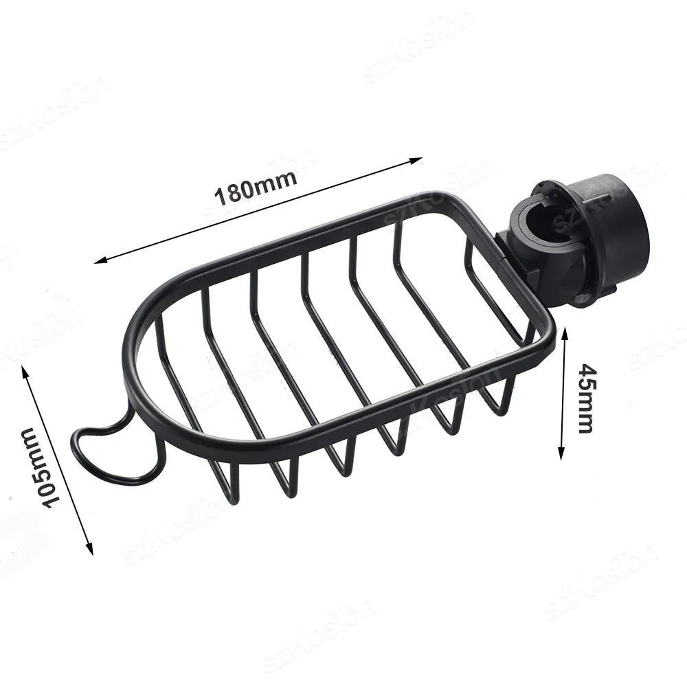 Bathroom Accessories Faucet Storage Shelves Shower Bar Faucet Rack Shampoo Soap Holder Adjustable Kitchen Rag Sponge Drain Shelf