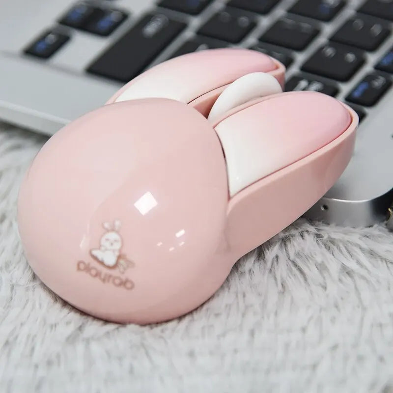 MOFII Wireless Silent Mouse, Cute Rabbit Design, 2.4 GHz USB Mini Receiver Optical Mouse for Laptop, PC, Computer, Notebook