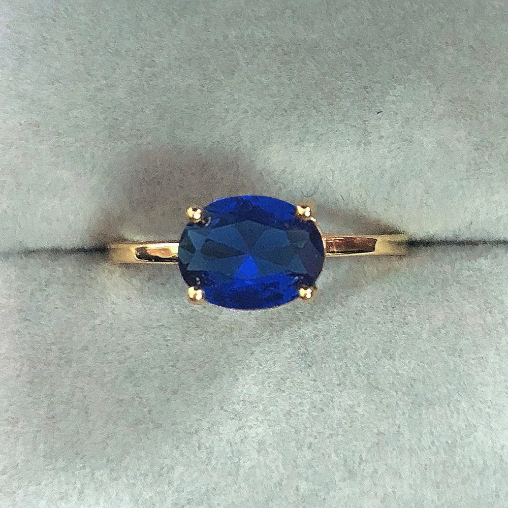 Wedding Rings For Women Simple Multicolor Oval Zircon Light Gold Color Wholesale Bride Jewelry Friendship Gift R865
