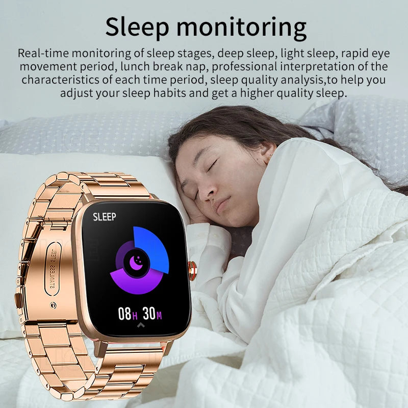 New Smart Watch Women Custom Dial Smartwatch For Android IOS Waterproof Bluetooth calling Music Watches Full Touch Lady Watch