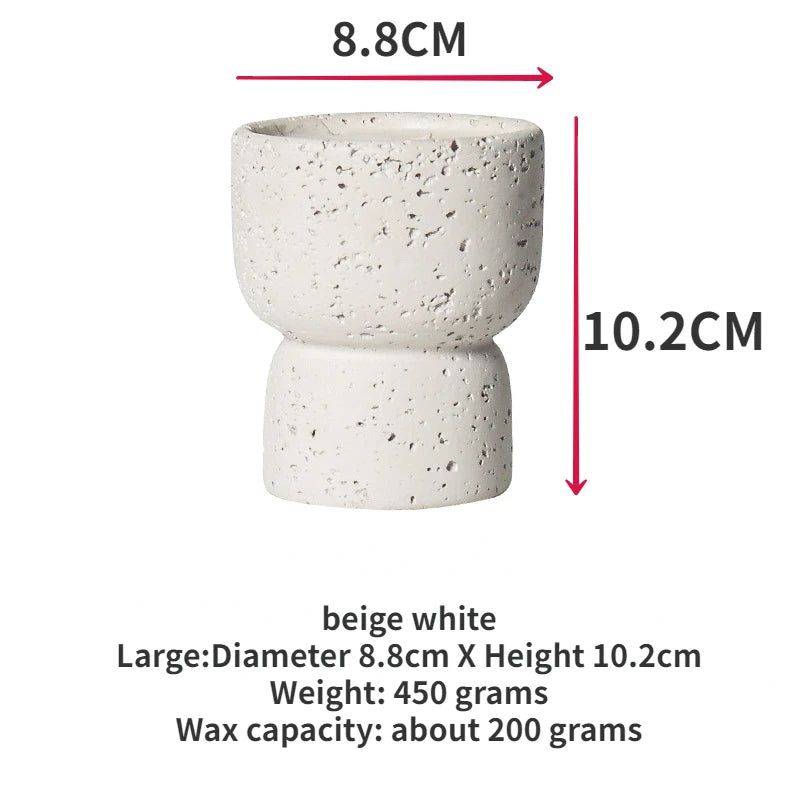 European style simple cement household scented candle empty cup diy high appearance level crafts indoor candlestick decoration