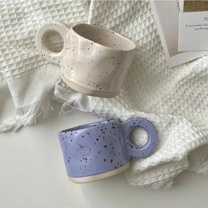 Creative Ceramic Coffee Mug Anamorphic Milk Cups Office Afternoon Tea Ink Splashing Mugs Kitchen Drinkware Home Accessories