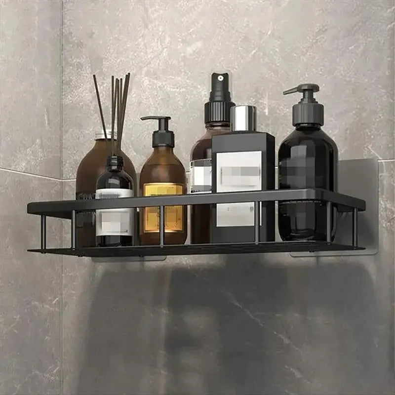 Bathroom Square Basket Suction Wall Shower Room Rectangular Perforation-free Bathroom Corner Shelf