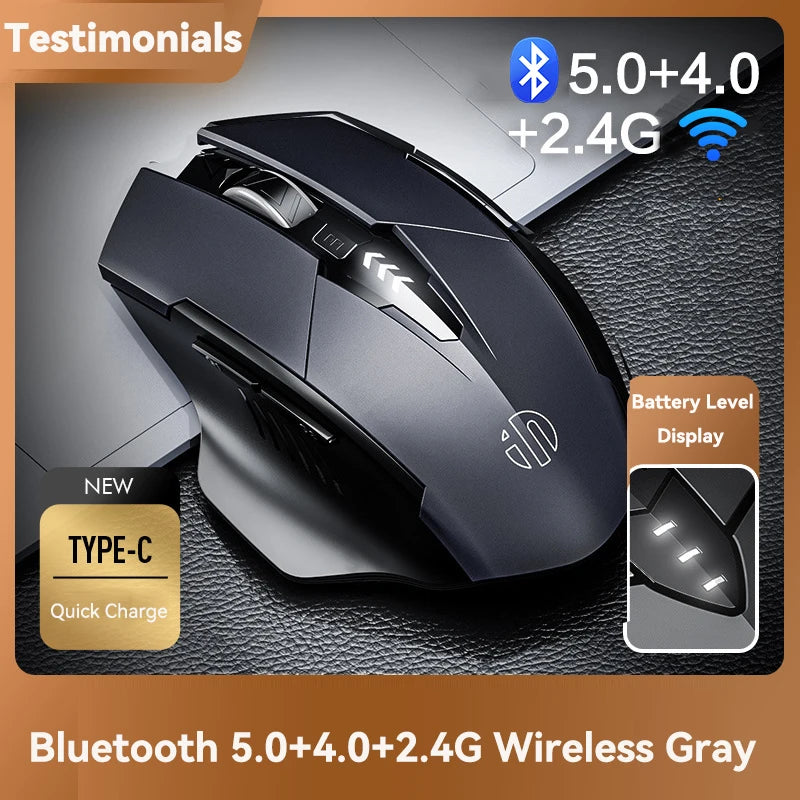 Bluetooth Rechargeable Wireless or 2.4G PM6 Wireless Mouse Office Mute Support PC Laptop Tablet Gamer Mouse For Computer