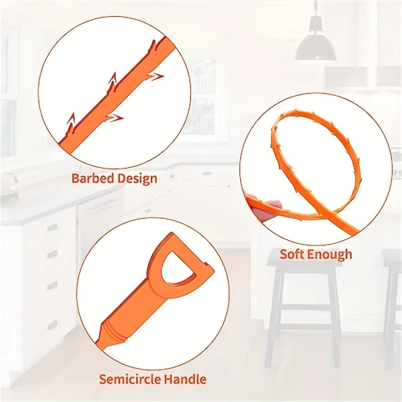 Household Pipe Unclog Drain Hair Cleaner Face Wash Sink Cleaning Brush Convenient for Quick Drain Tool