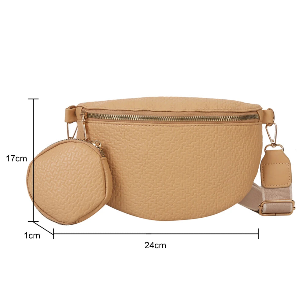 Women's Waist Bag Single Shoulder Bag Fashion Chest Bag Girl's Waist Bag Outdoor Sports Backpack Belt Bag with Small Purse