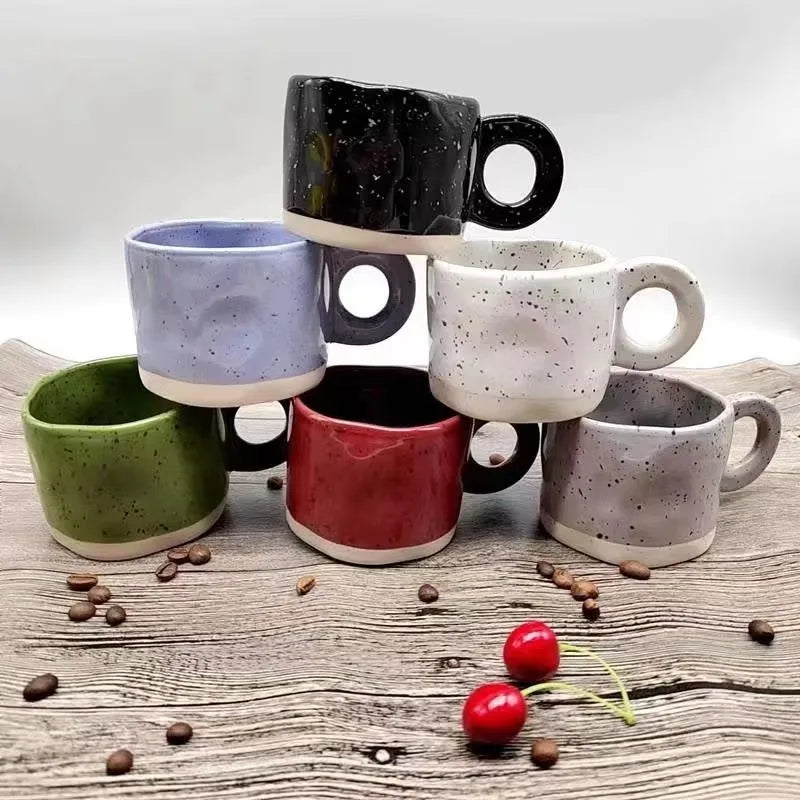 Creative Ceramic Coffee Mug Anamorphic Milk Cups Office Afternoon Tea Ink Splashing Mugs Kitchen Drinkware Home Accessories