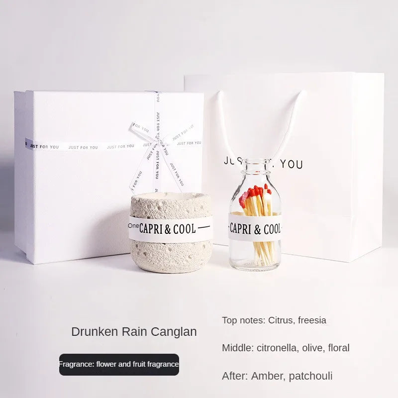 Handmade Fireless Aromatherapy Creative Candle Birthday Gift with Hand Gift Soybean Wax Perfume Fragrance Decoration Gift Box