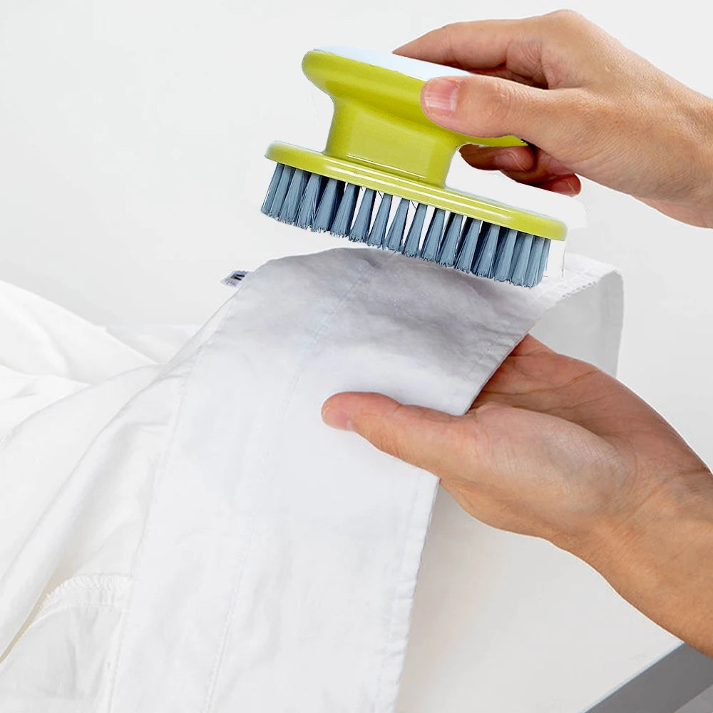 Household Shoe Brush Laundry Soft Bristles Portable Scrub Brush Flexible Handle Clothes Cleaner Washing Cleaning Tool Set