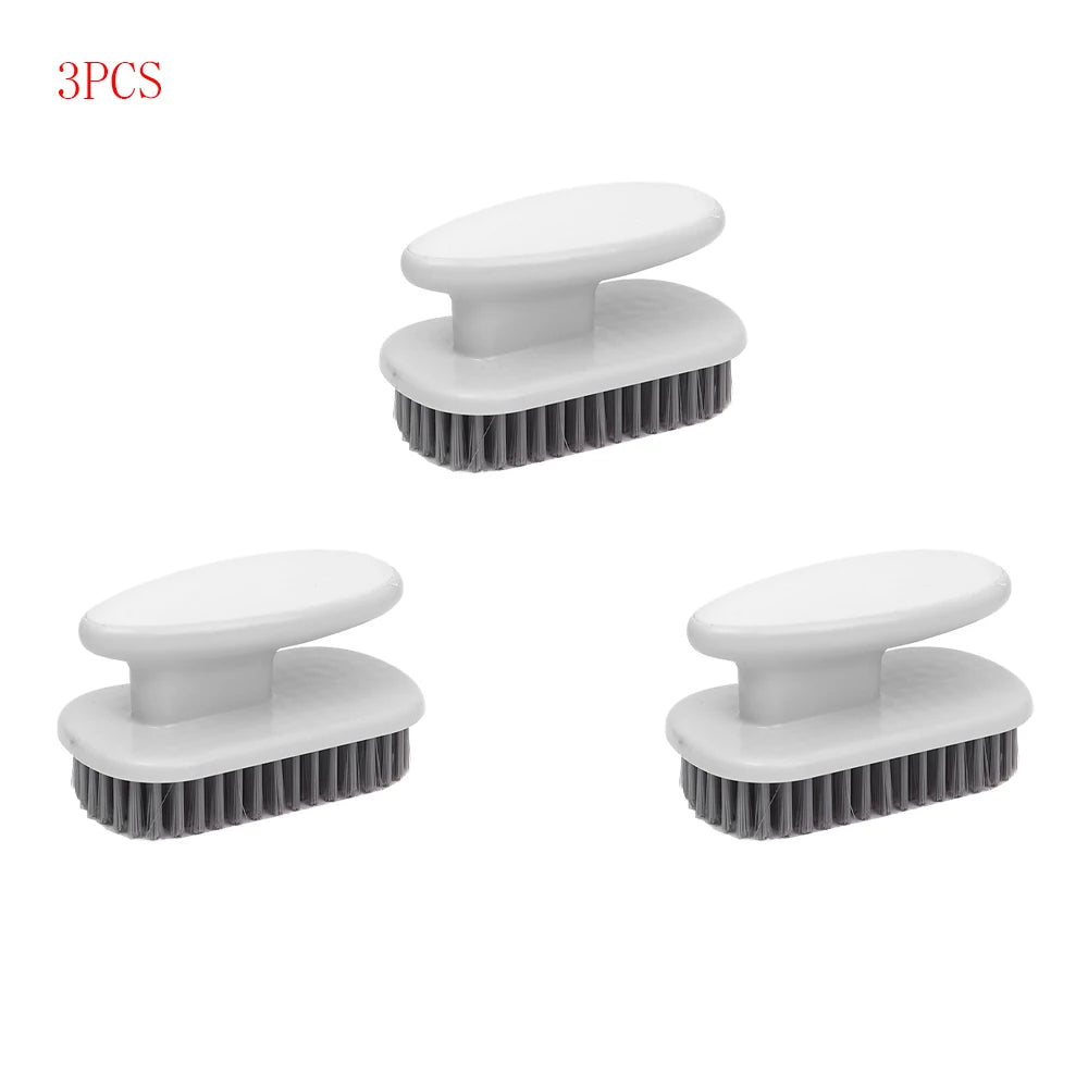 Household Shoe Brush Laundry Soft Bristles Portable Scrub Brush Flexible Handle Clothes Cleaner Washing Cleaning Tool Set