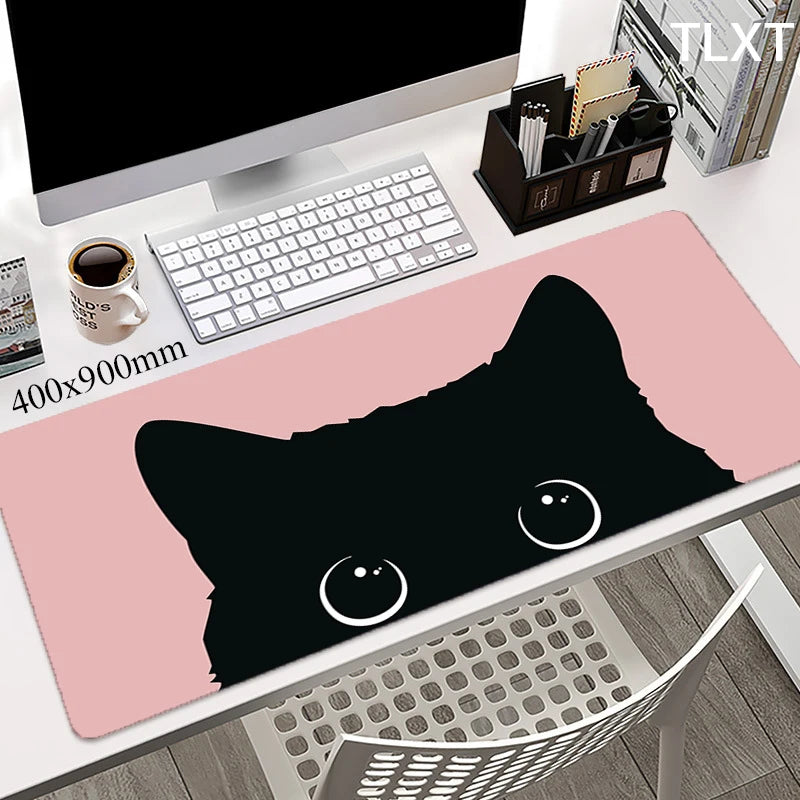 Mouse Pads Cute Cat Computer Mousepad Company Desk Pad 100x50cm Large Kawaii Mausepads Office Mouse Mat XXL Big Table Mats