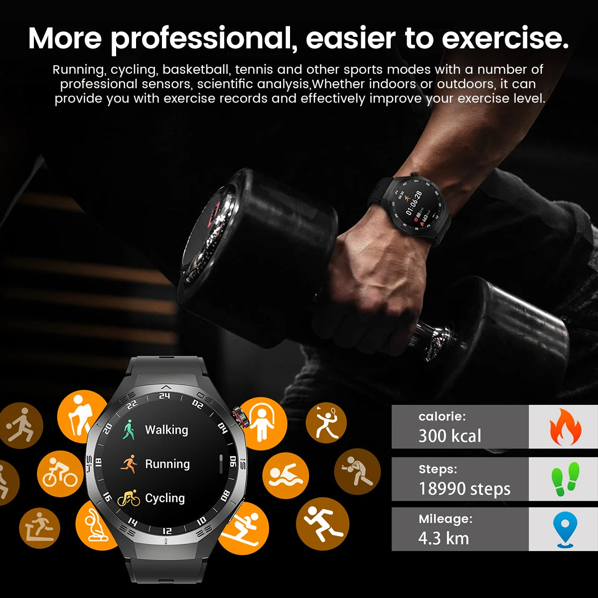 2025 New Smart Watch Men Watch 5 Pro 1.52 AMOLED Screen Bluetooth Call GPS Trajectory NFC Heart Rate Dynamic Lsland SmartWatches