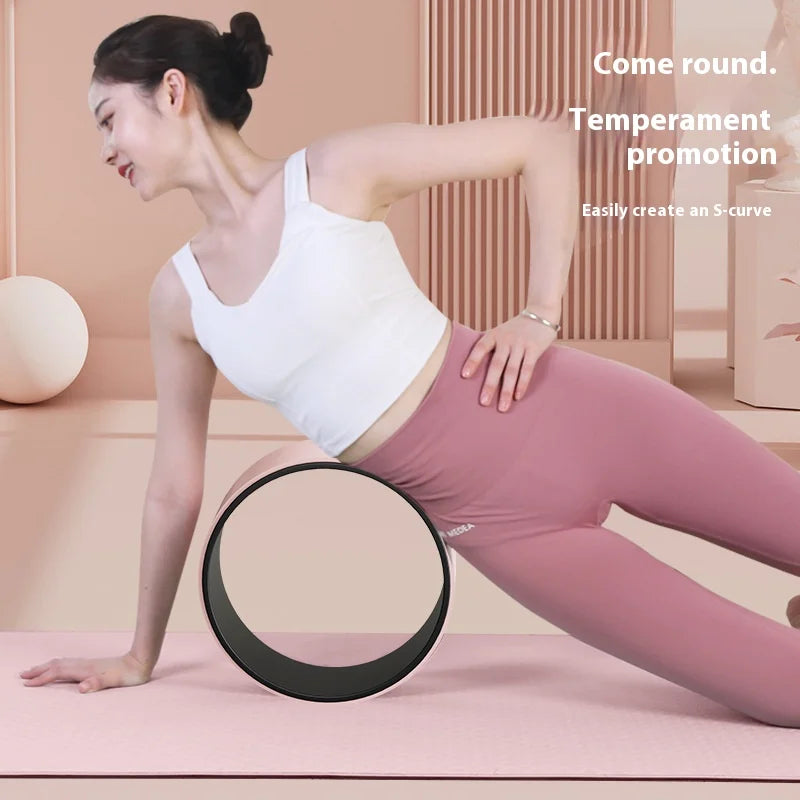 Yoga Wheel Pilates Accessories Home Gym Tool Exercise Equipment Fitness Bodybuilding Circle Muscle Massage Back Training Roller