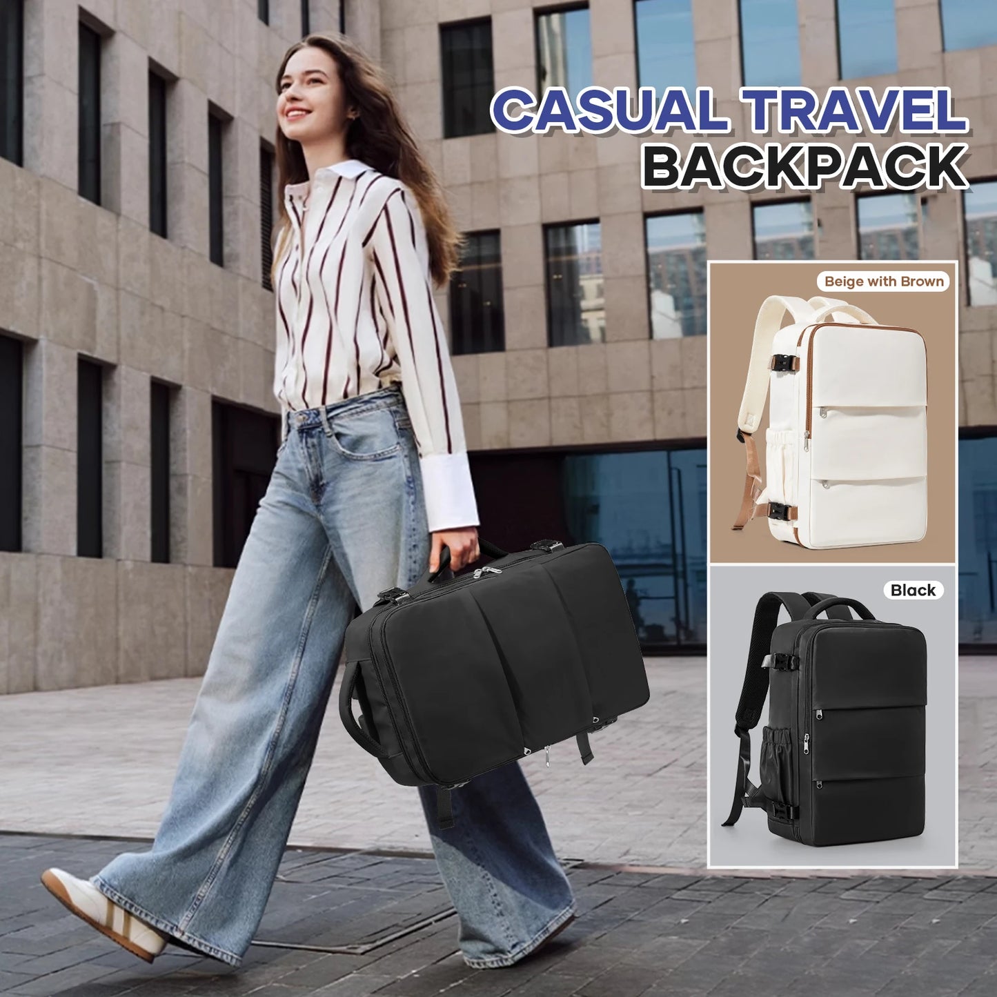 Hand Luggage Backpack For Women Men Business College Laptop Travel Backpack Waterproof Carry on Bags mochila viaje cabina avion