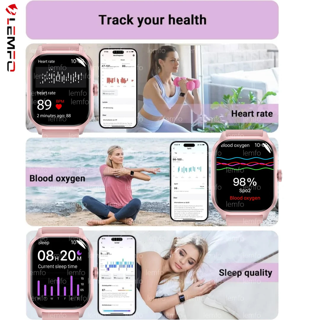 2025 smart watches for women Calories Notification Reminder Health Tracker Weather Forecast Sport Modes smart watch smartwatch