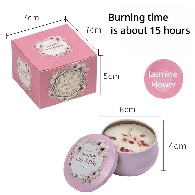 Aromatic Candles Soy Wax Candle Jars Vintage Flower Fragrance Scent Candle Wedding Ceremony Birthday Gift Home Decoration