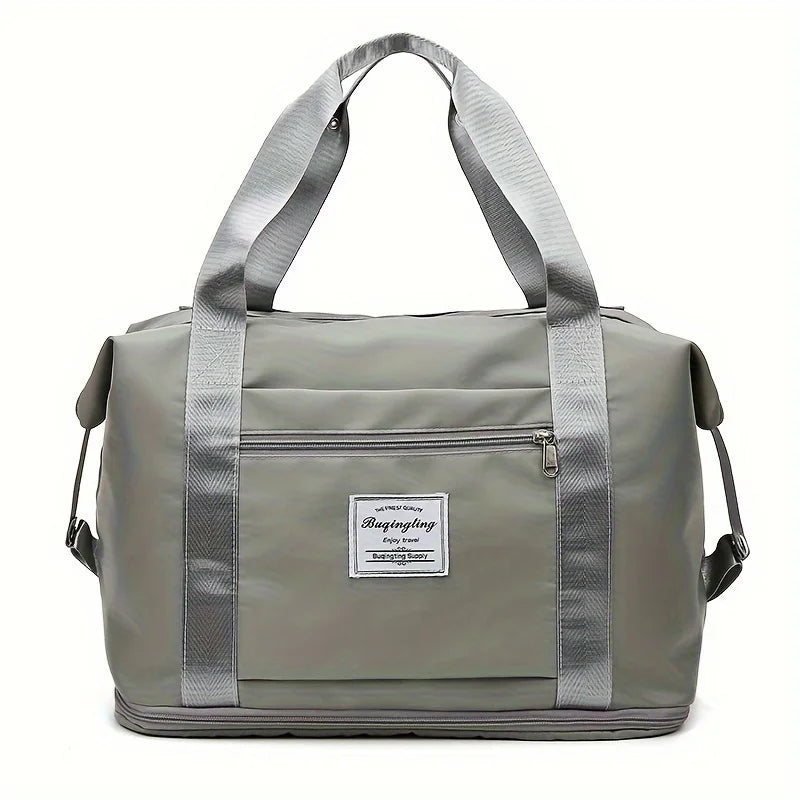 5 Ways to Carry Travel Bags, Expandable Sports Tote Fitness Bags, Travel Luggage Totes, Weekend Overnight Bags with Wet Pockets