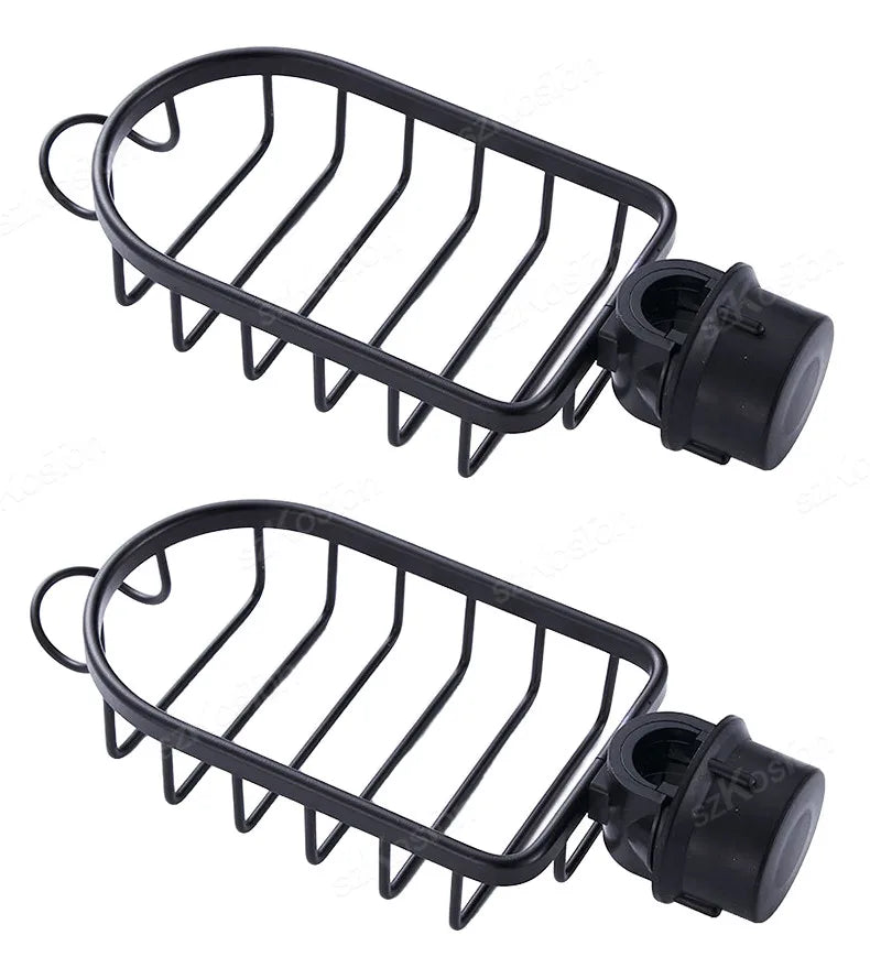 Bathroom Accessories Faucet Storage Shelves Shower Bar Faucet Rack Shampoo Soap Holder Adjustable Kitchen Rag Sponge Drain Shelf