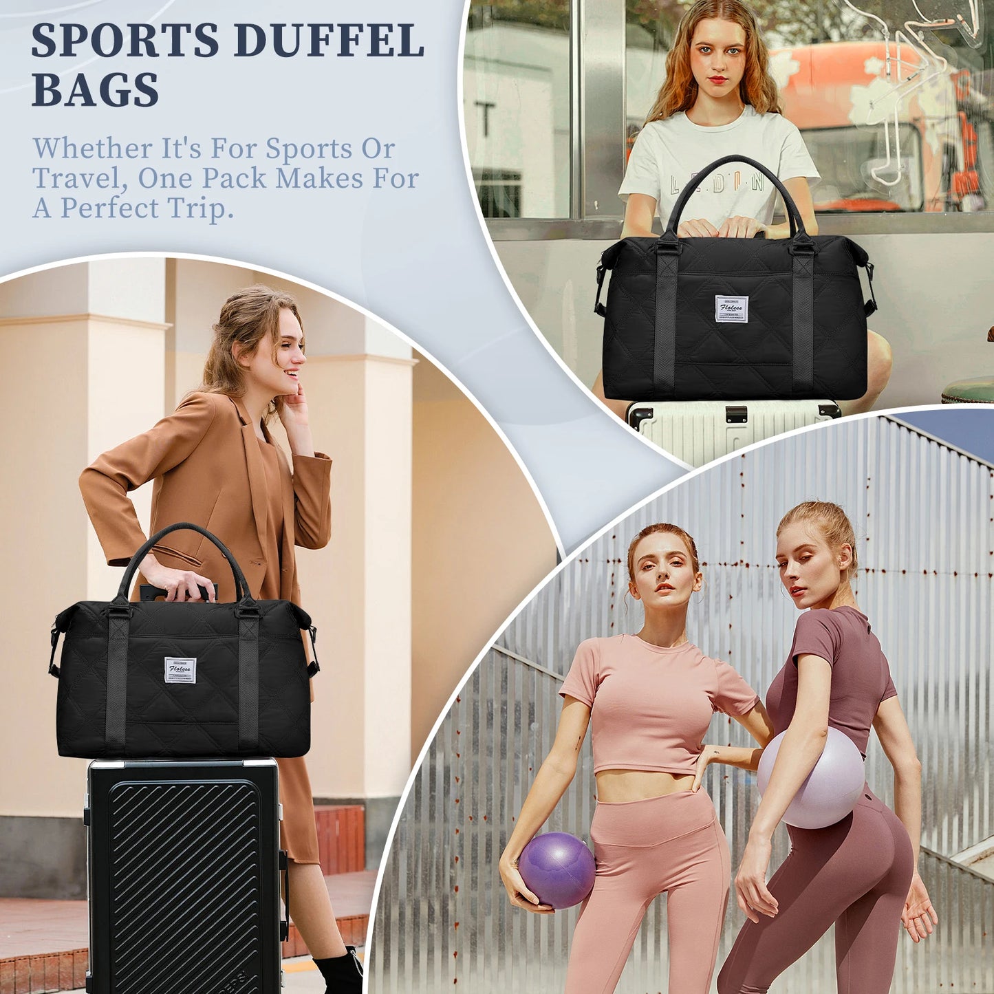 Travel bag, three-day and two-night outdoor travel bag, multi-color optional, oblique shoulder hand luggage bag, storage bag