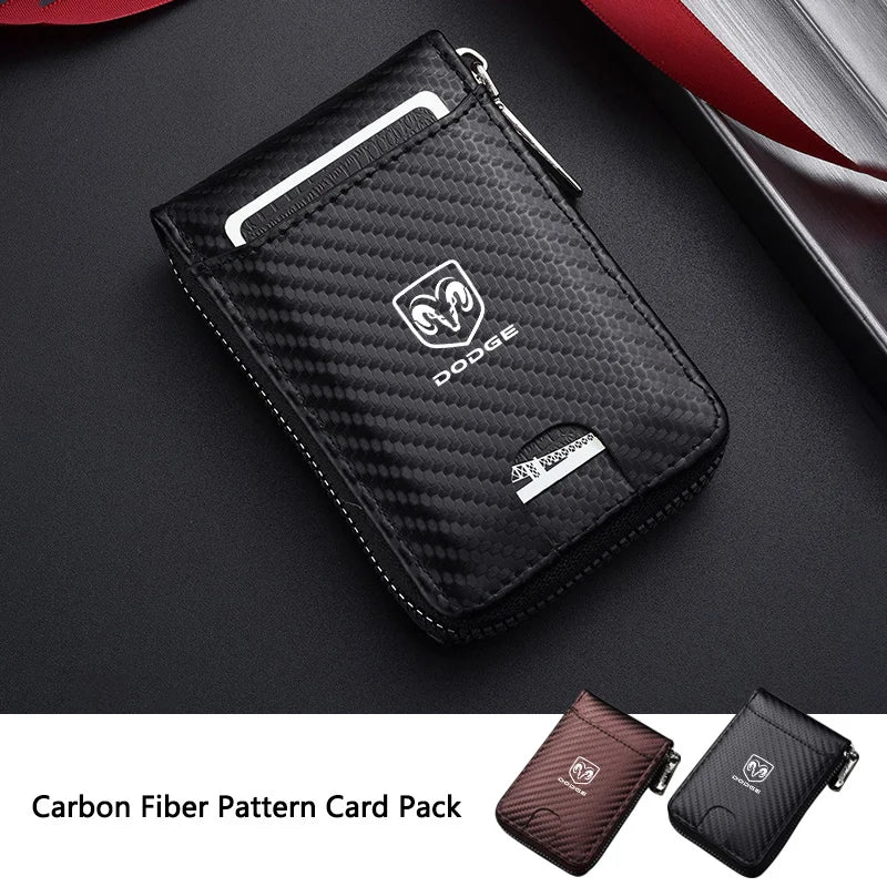Car Accessories Car Driving Documents ID Card Holder Purse Wallet Case for Dodge SXT DART Challenger RAM 1500 Charger Avengr