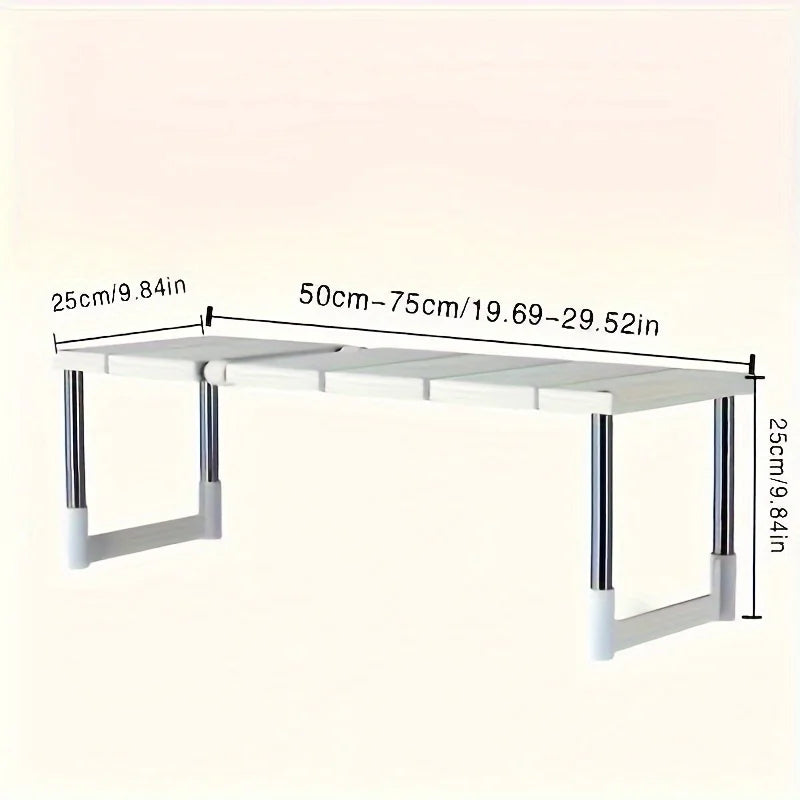 Kitchen Under Sink Adjustable Rack Multifunctional Dish Pans Snacks Cookware Storage Rack Countertop Cabinet Kitchen Accessories