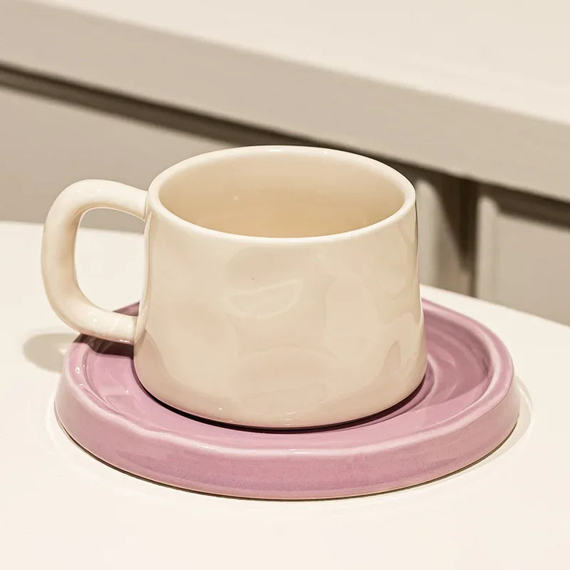 Ceramic Mugs Cute Coffee Cups and Saucers Creative Exquisite Afternoon teacup Breakfast Milk Mug Girl Gift Coffee Cup Water cups