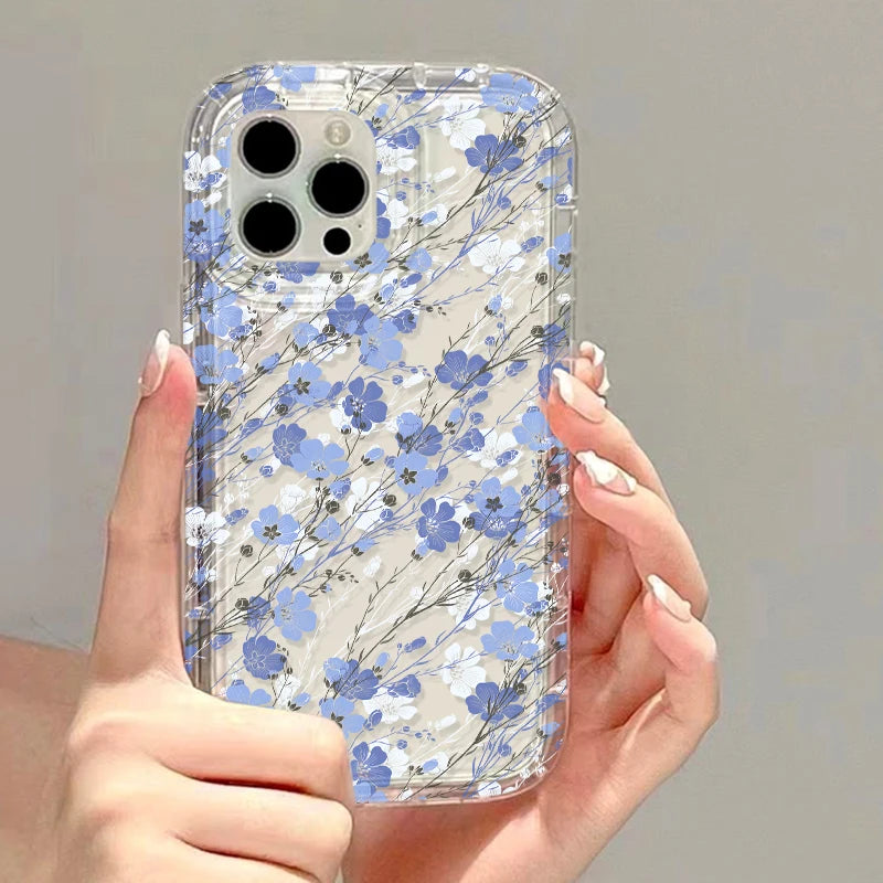 Flower Phone Cases For iPhone 13 Case iPhone 16 Pro Max 15 11 14 13 12 XR X XS 7 8 Plus SE 2022 2020 Carcasa Soft Silicone Cover