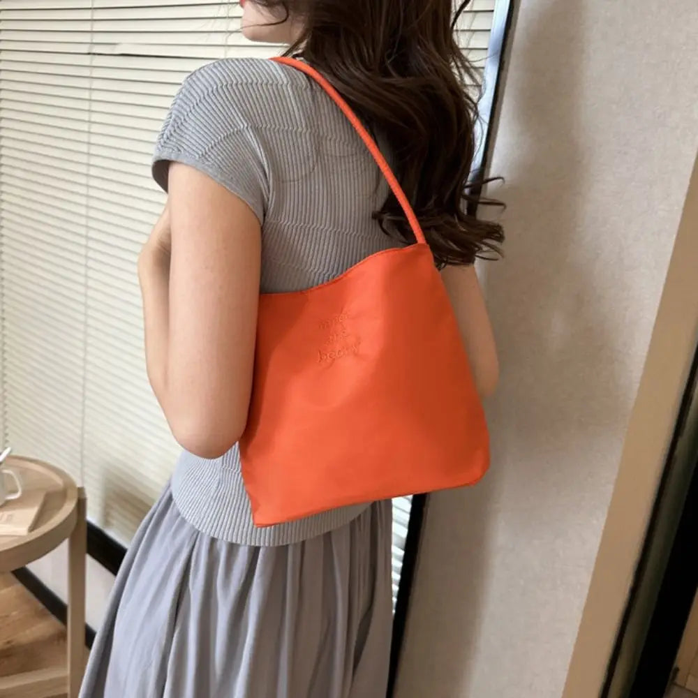 Women's High Capacity Handbag Underarm Handbag Shoulder Bag Embroidered Letters Underarm Bag Handbags Tote Bags