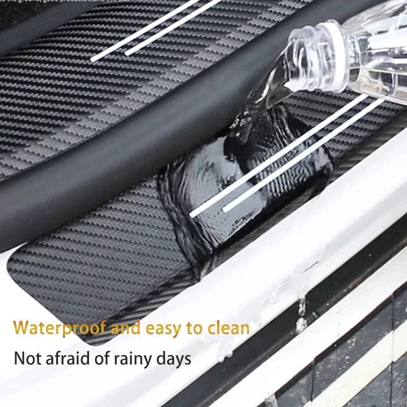 4Pcs Car Accessories for Clio II III IV V 2 3 4 5 BR CR BH KH BF 2001-2023 Car Stickers Threshold Strip Carbon Fiber Interior